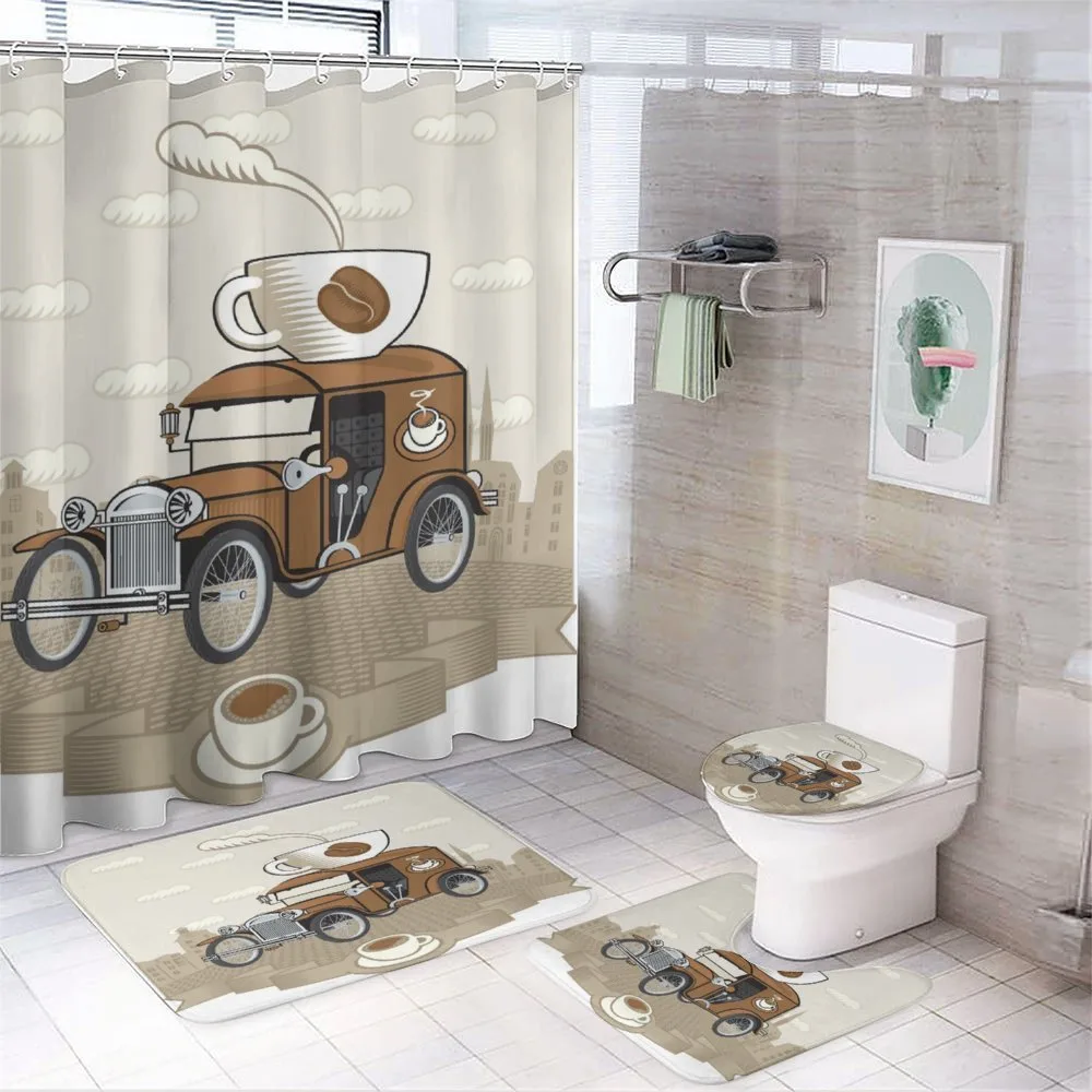 Old Fashioned Ride Coffee — 4-Piece Bathroom Set preview