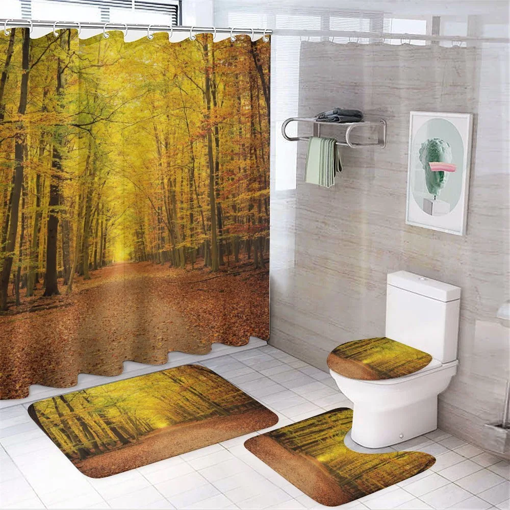 Seasonal Scenic Park — 4-Piece Bathroom Set preview