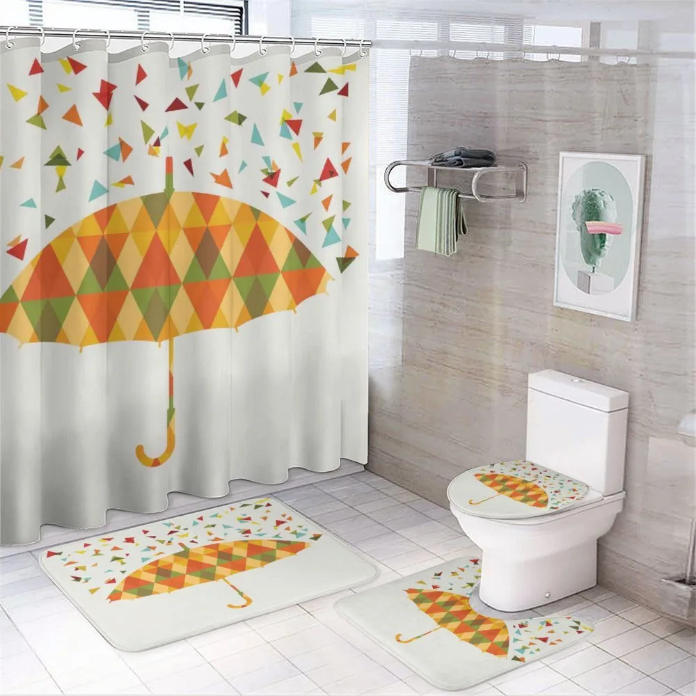Triangles Umbrella — 4-Piece Bathroom Set preview