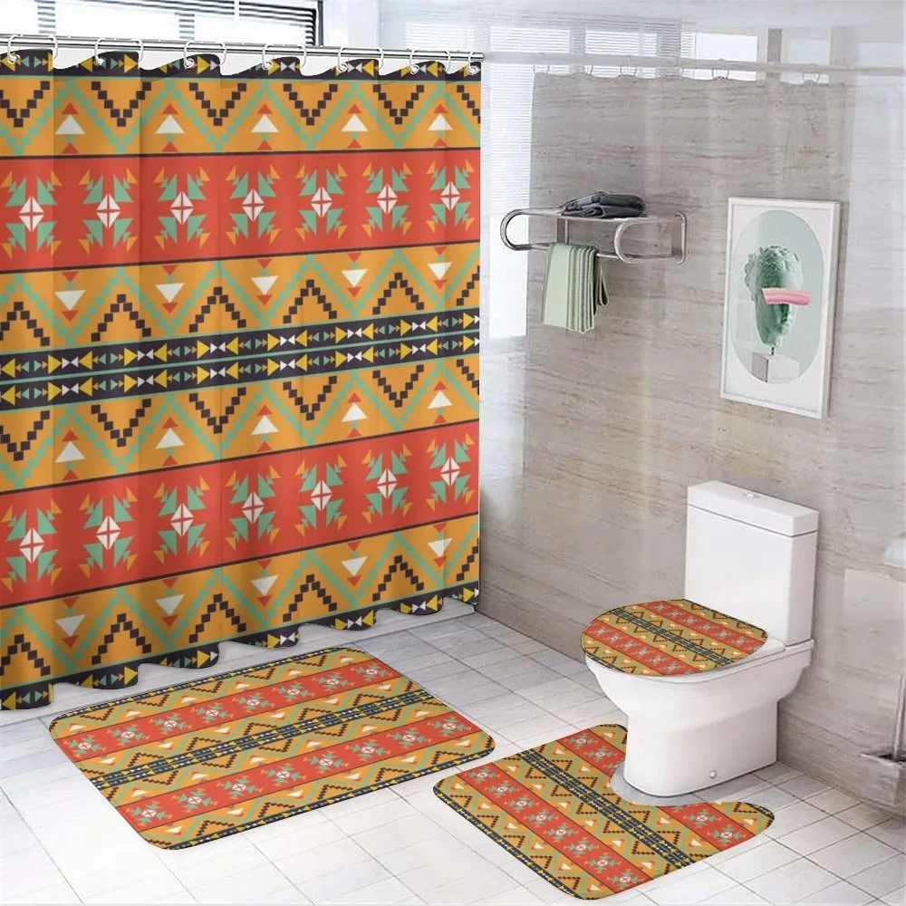 Tribal Aztec Motifs — 4-Piece Bathroom Set preview