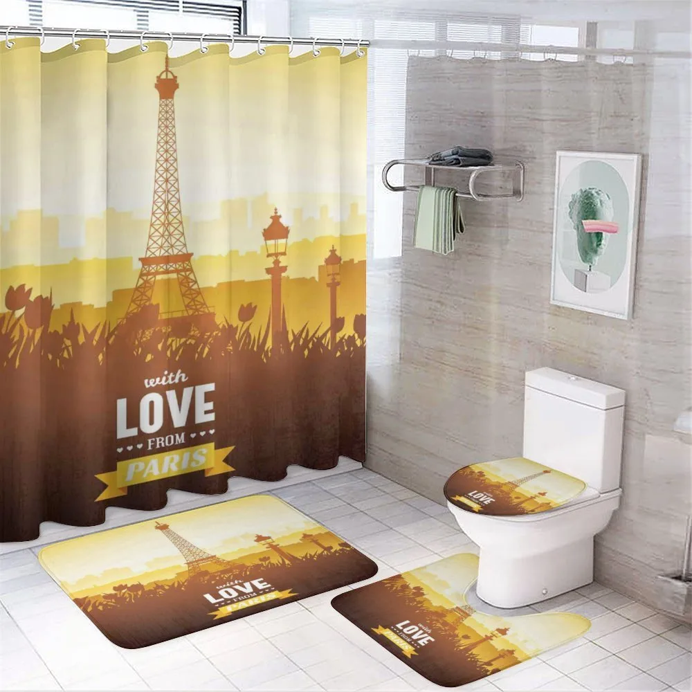 Tulips Romantic Scene — 4-Piece Bathroom Set preview