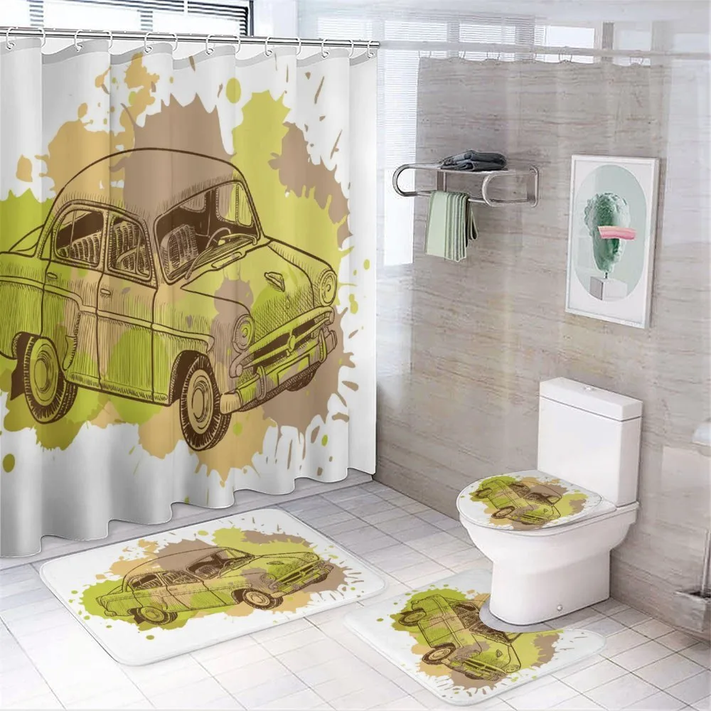 Vintage Car Design — 4-Piece Bathroom Set preview