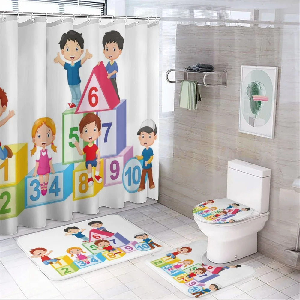 Boys Girls Numbers — 4-Piece Bathroom Set preview