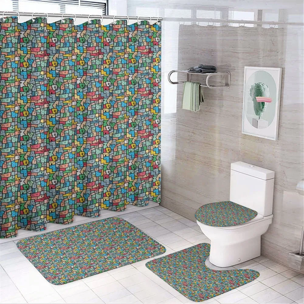 Brazilian Favela Urban 4-Piece Bathroom Set product video