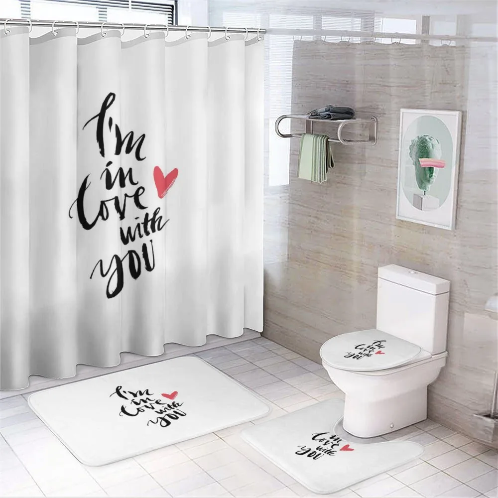 Brush Stroke Effect Words — 4-Piece Bathroom Set preview