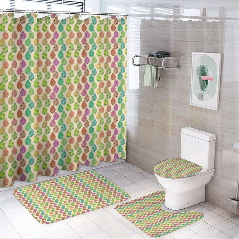 Colorful Summer Plants — 4-Piece Bathroom Set preview