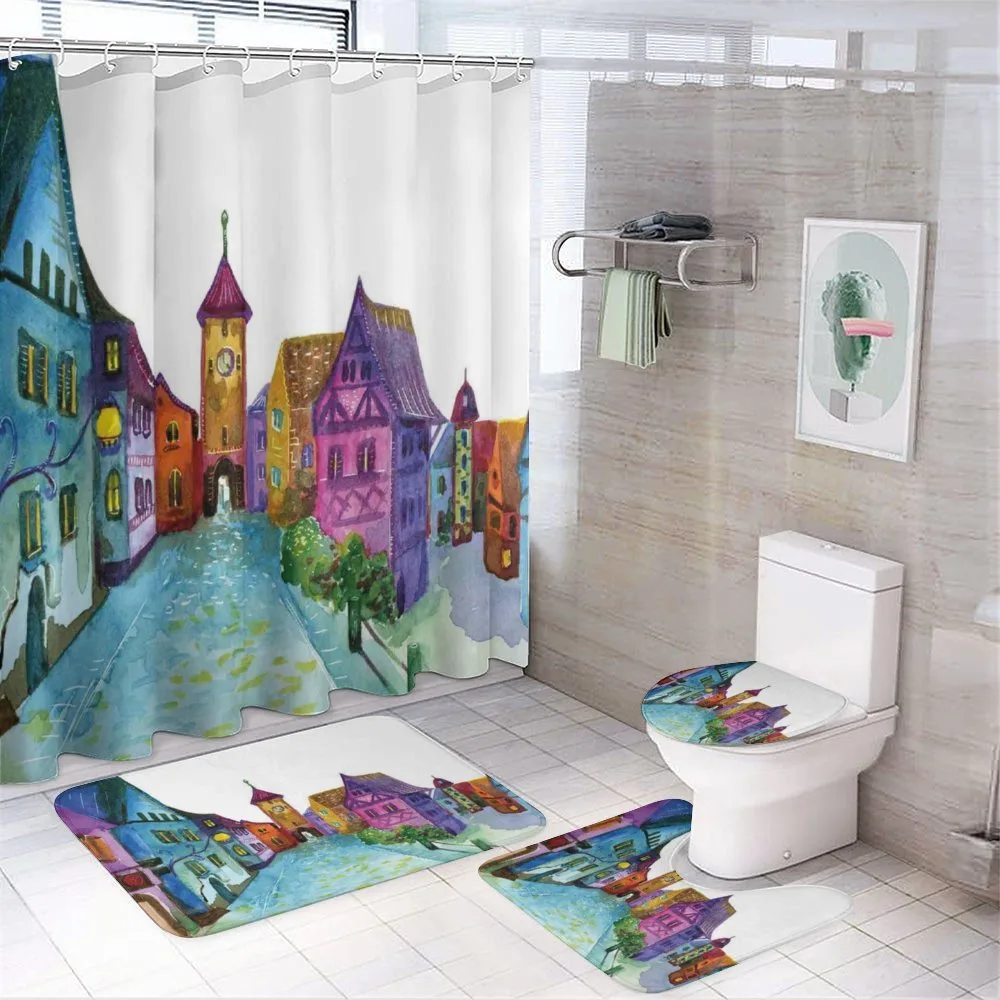 European House Scenery — 4-Piece Bathroom Set preview
