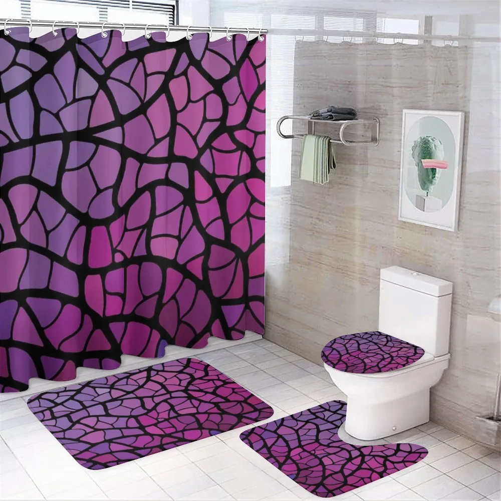 Graphic Stained Glass — 4-Piece Bathroom Set preview