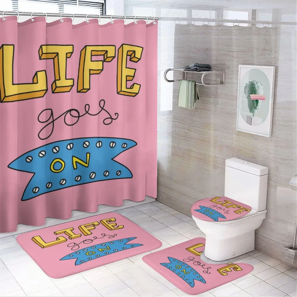 Life Goes on Phrase — 4-Piece Bathroom Set preview