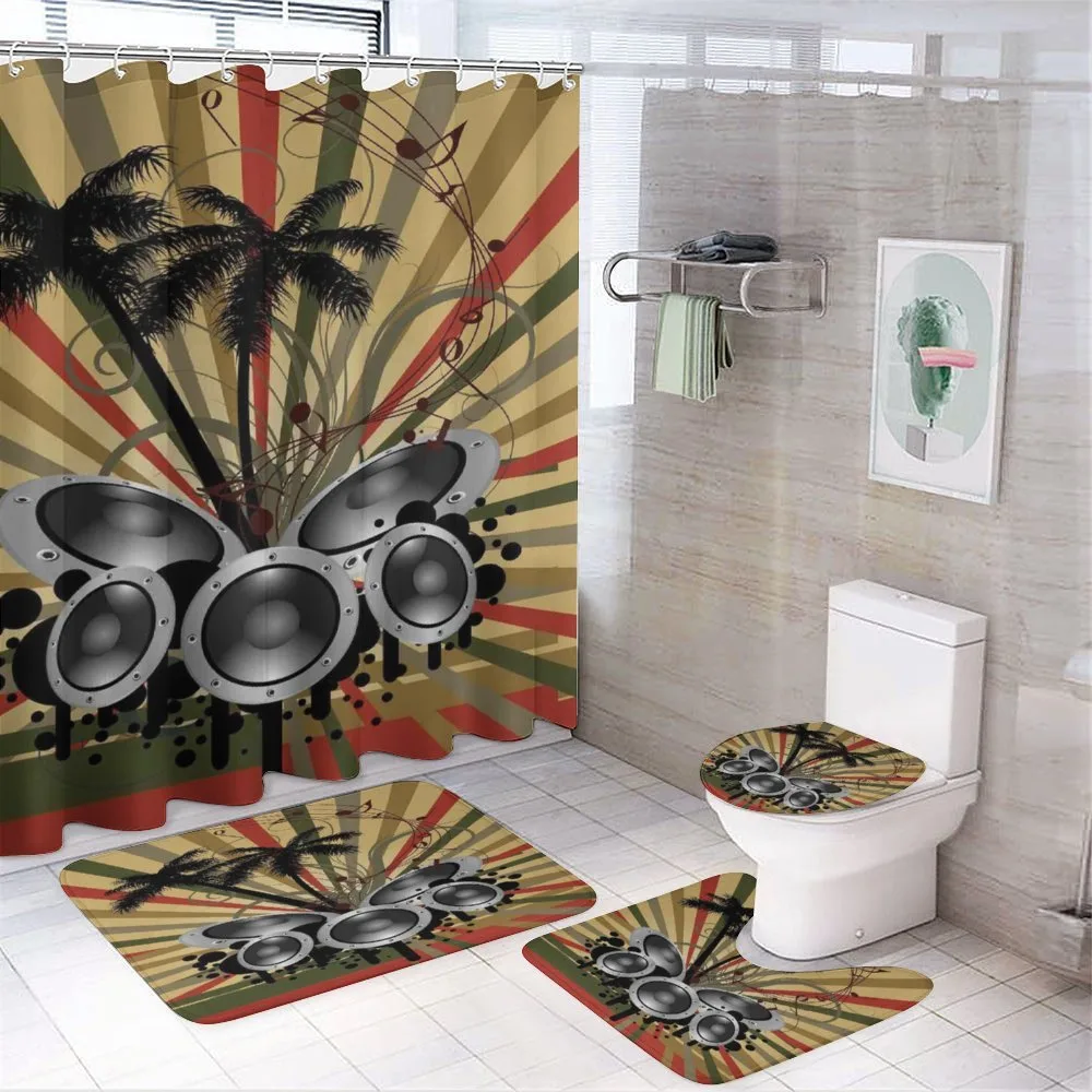 Palm Trees Music Party — 4-Piece Bathroom Set preview