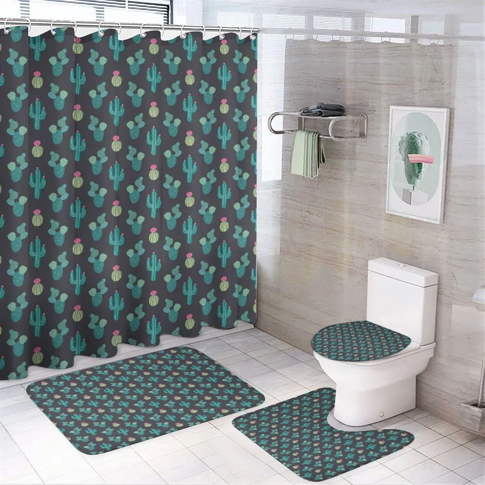 Saguaro Cactus Mexican 4-Piece Bathroom Set product video