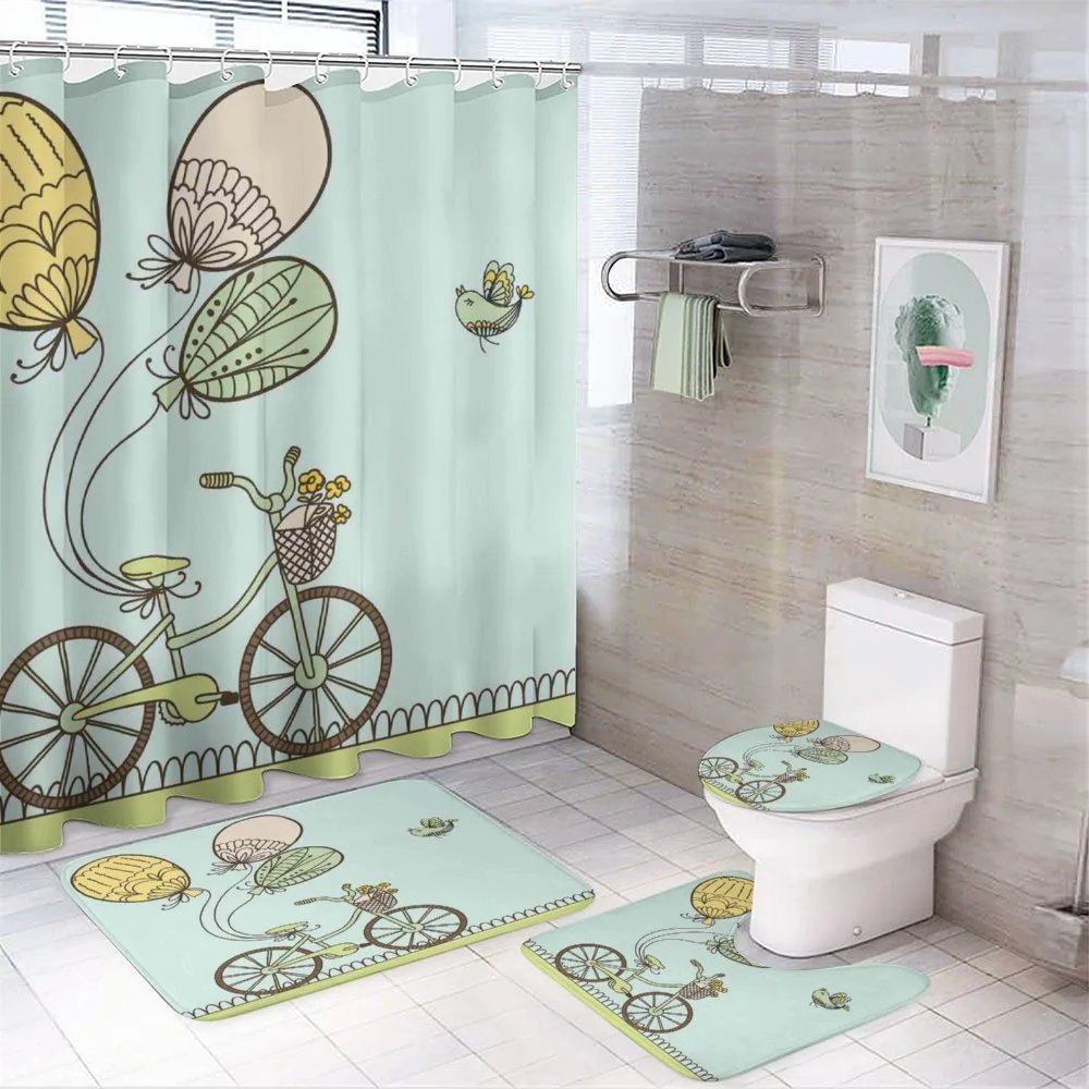 Spring Ballons and Birds — 4-Piece Bathroom Set preview
