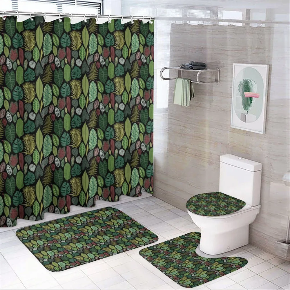 Variety of Vintage Leaves — 4-Piece Bathroom Set preview