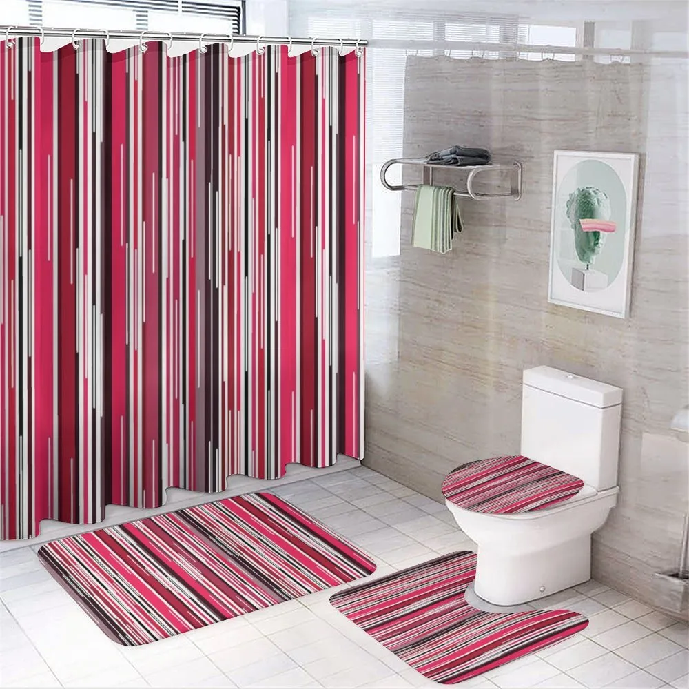 Vertical Colorful Line — 4-Piece Bathroom Set preview