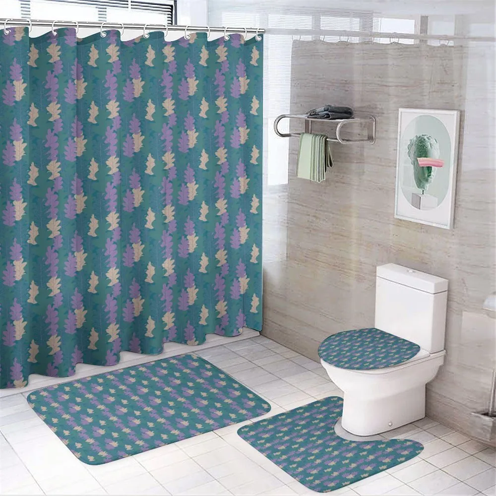 Autumnal Acorn Leaves — 4-Piece Bathroom Set preview