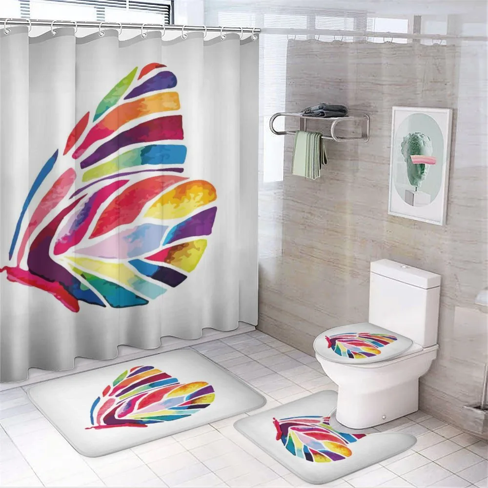 Colored Butterfly — 4-Piece Bathroom Set preview