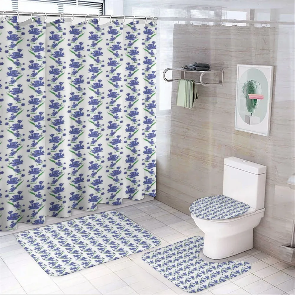 Cornflower Shabby Art — 4-Piece Bathroom Set preview