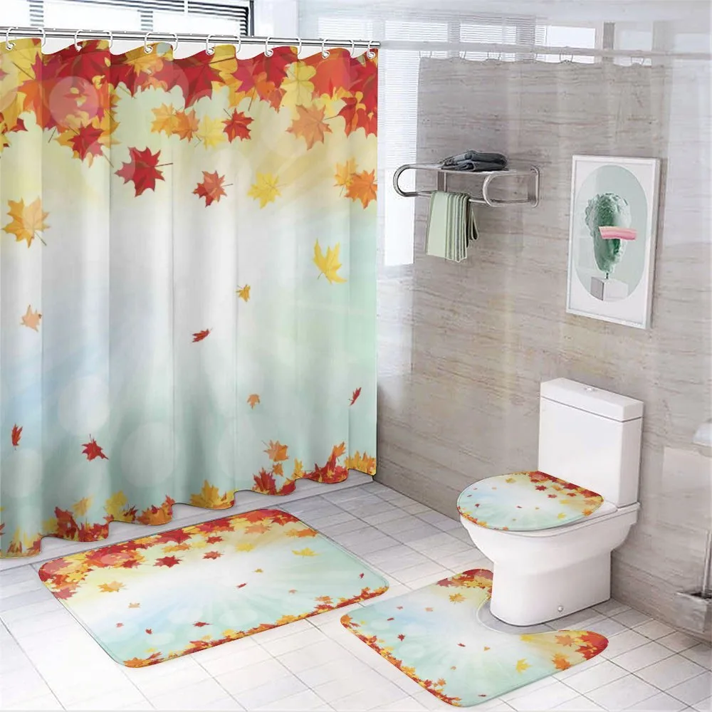 Fallen Maple Leaves — 4-Piece Bathroom Set preview