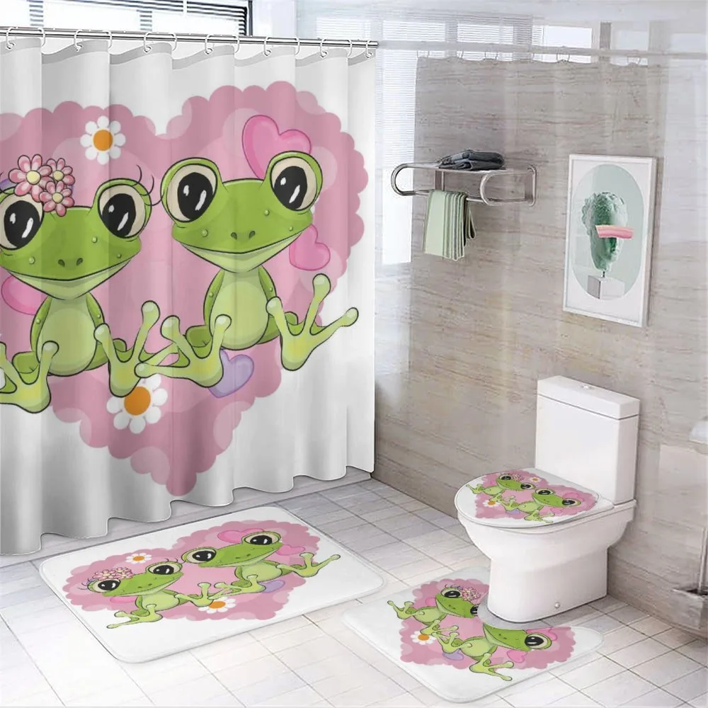 Heart in Love Flowers — 4-Piece Bathroom Set preview