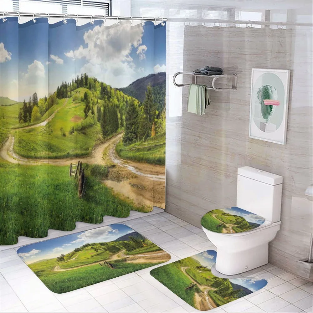 Hillside Meadow Trees — 4-Piece Bathroom Set preview