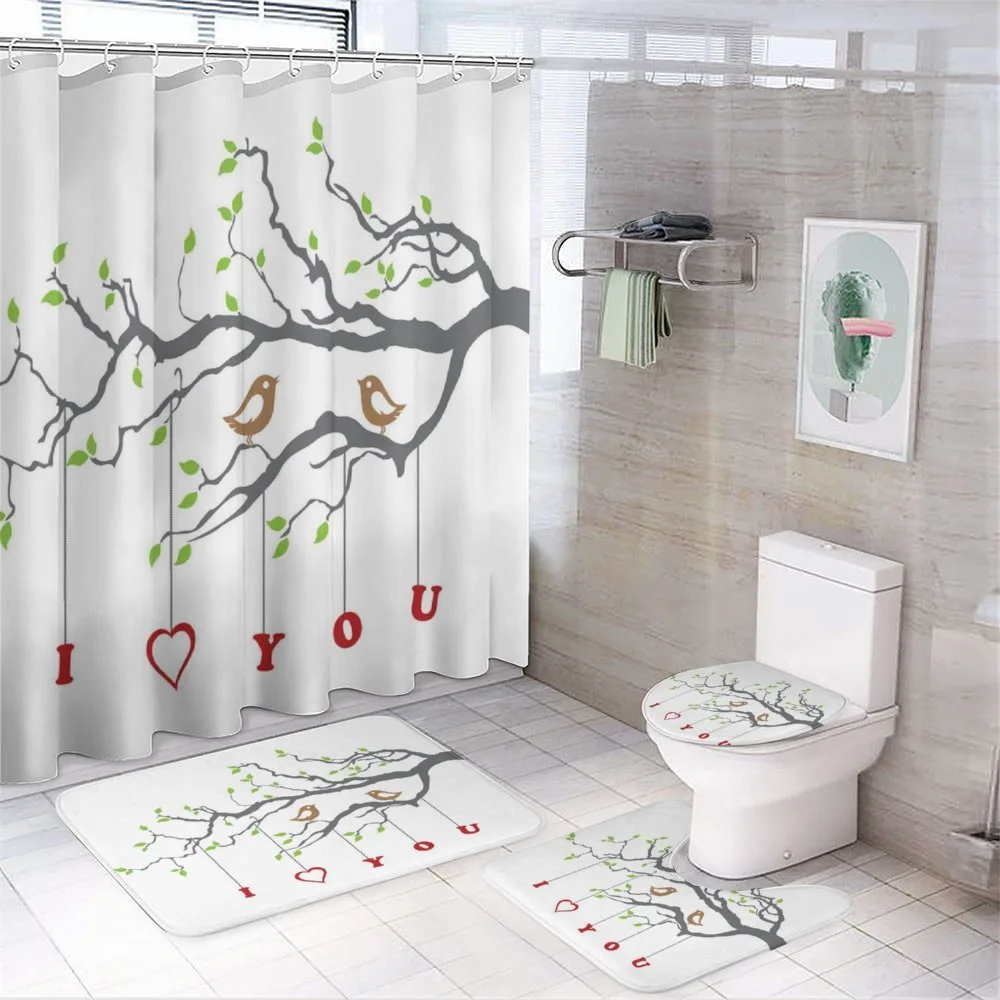 Romantic Birds Tree — 4-Piece Bathroom Set preview
