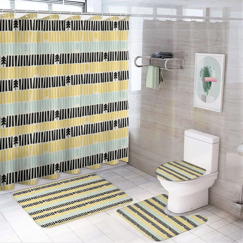 Xmas Trees Fifties 4-Piece Bathroom Set product video
