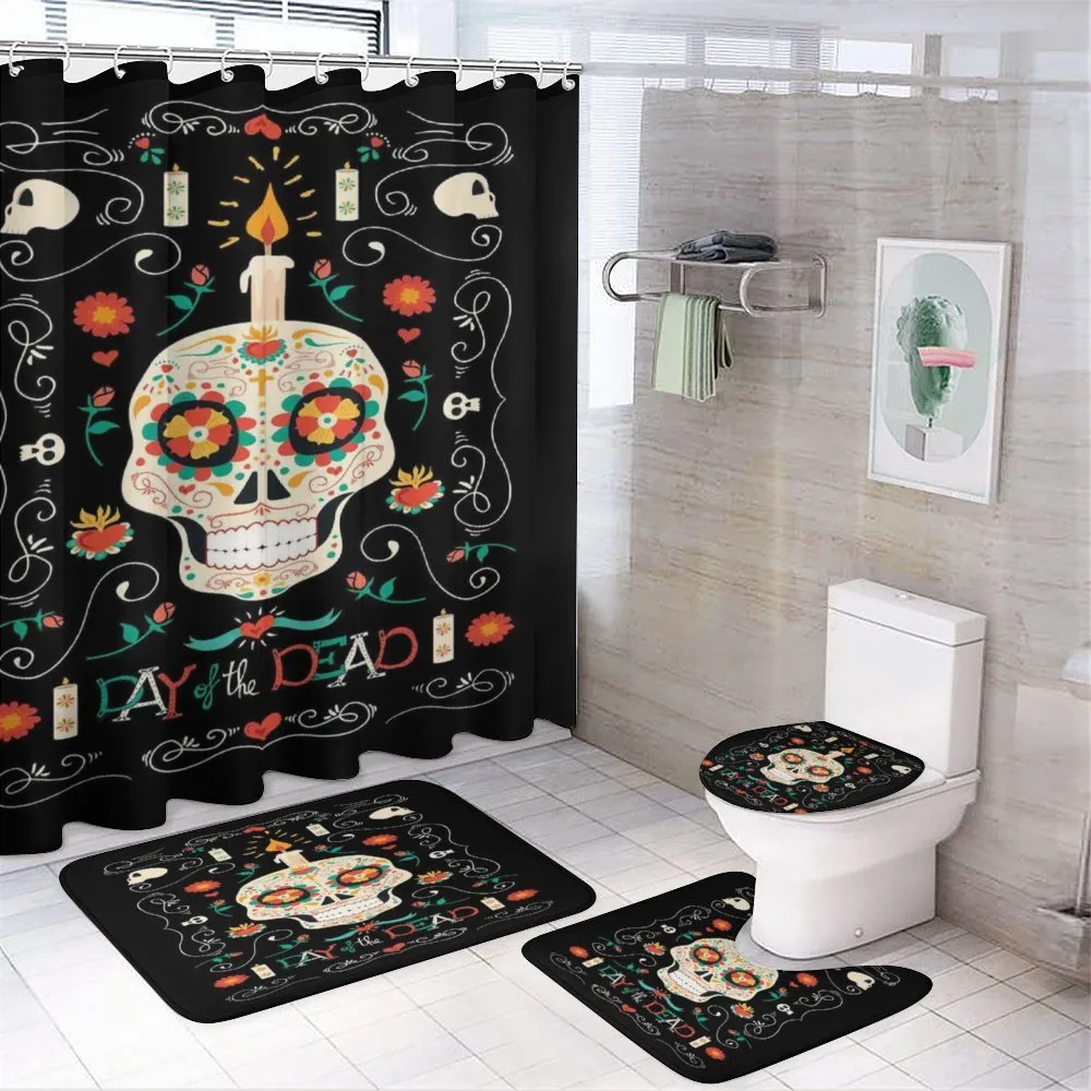 Calavera and Candle — 4-Piece Bathroom Set preview