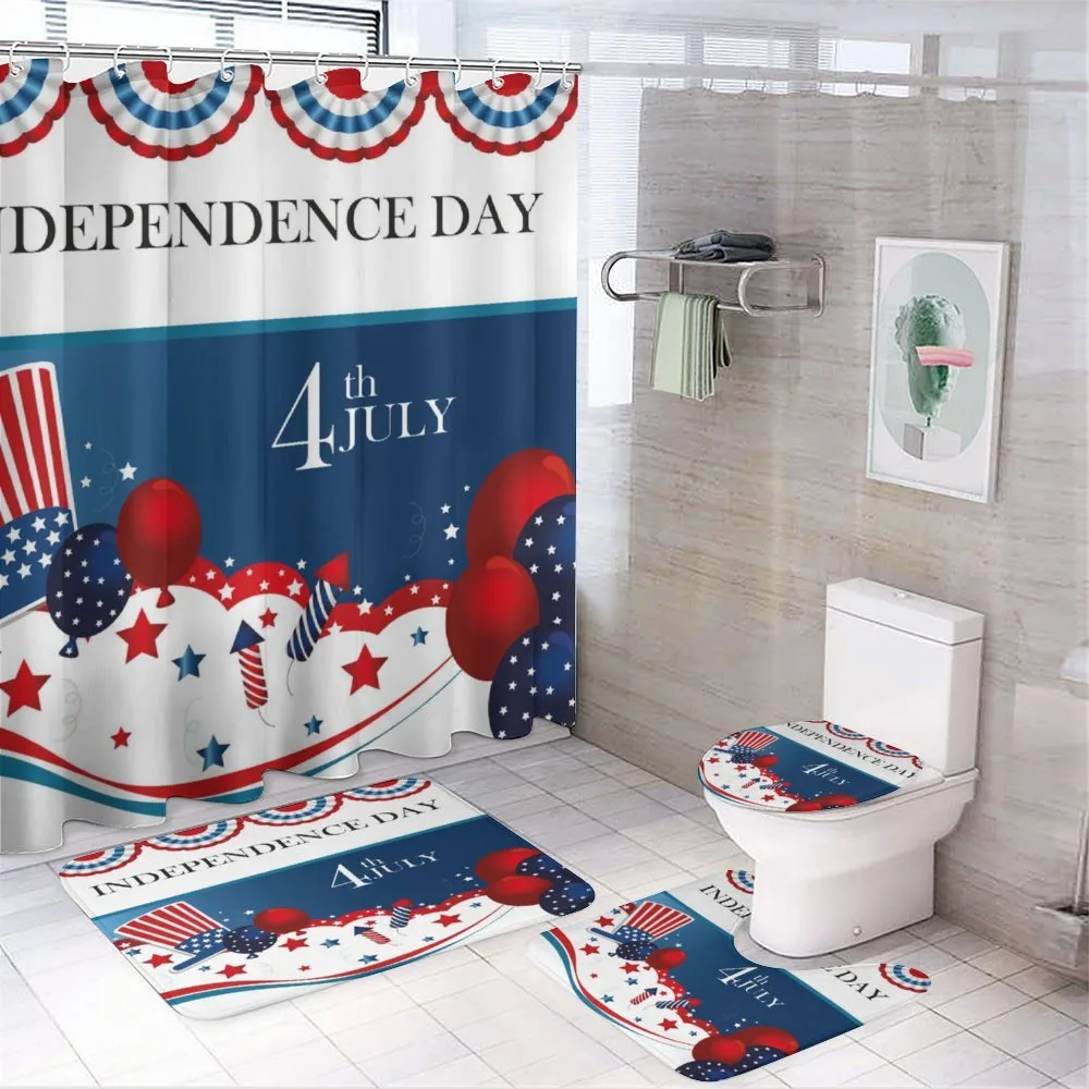 Cartoon Fireworks — 4-Piece Bathroom Set preview