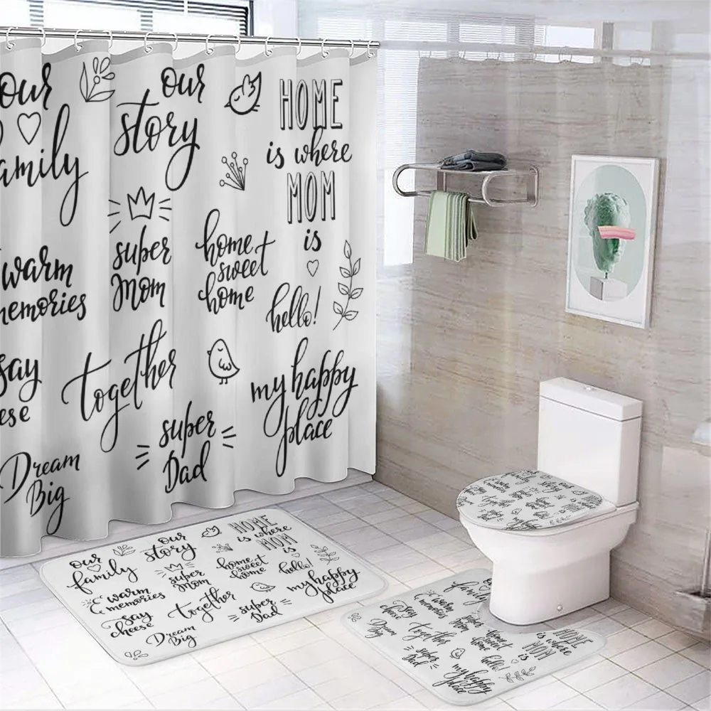 Family Lettering — 4-Piece Bathroom Set preview