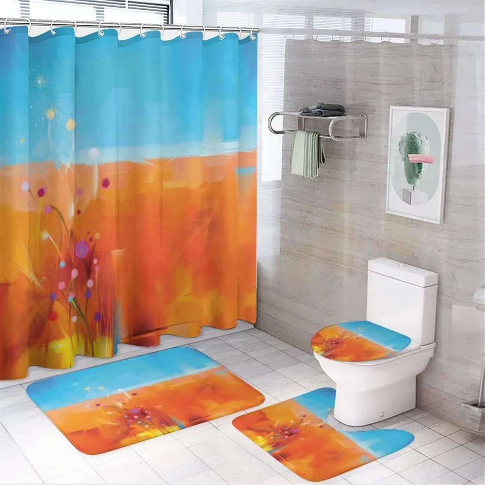 Flowers in Meadow — 4-Piece Bathroom Set preview