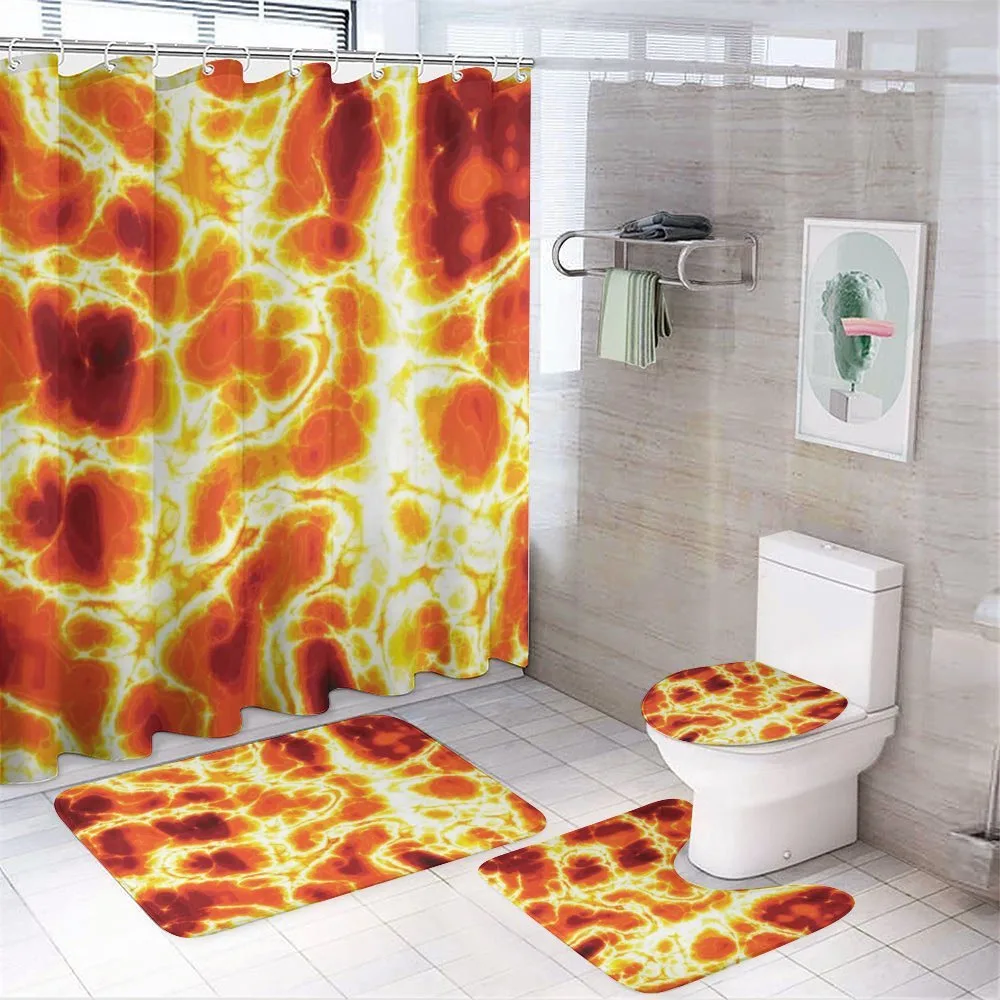 Hot Burning Lava Fire — 4-Piece Bathroom Set preview