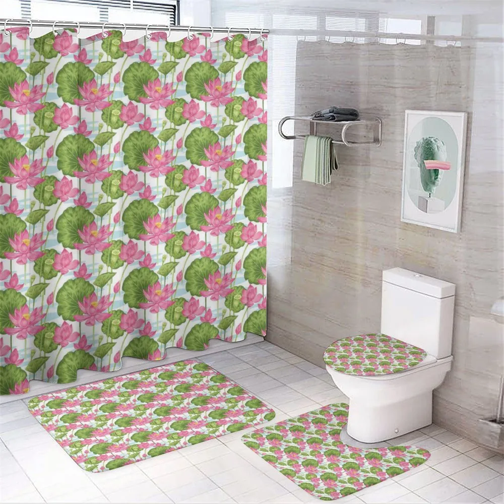 Japanese Nature Scene — 4-Piece Bathroom Set preview