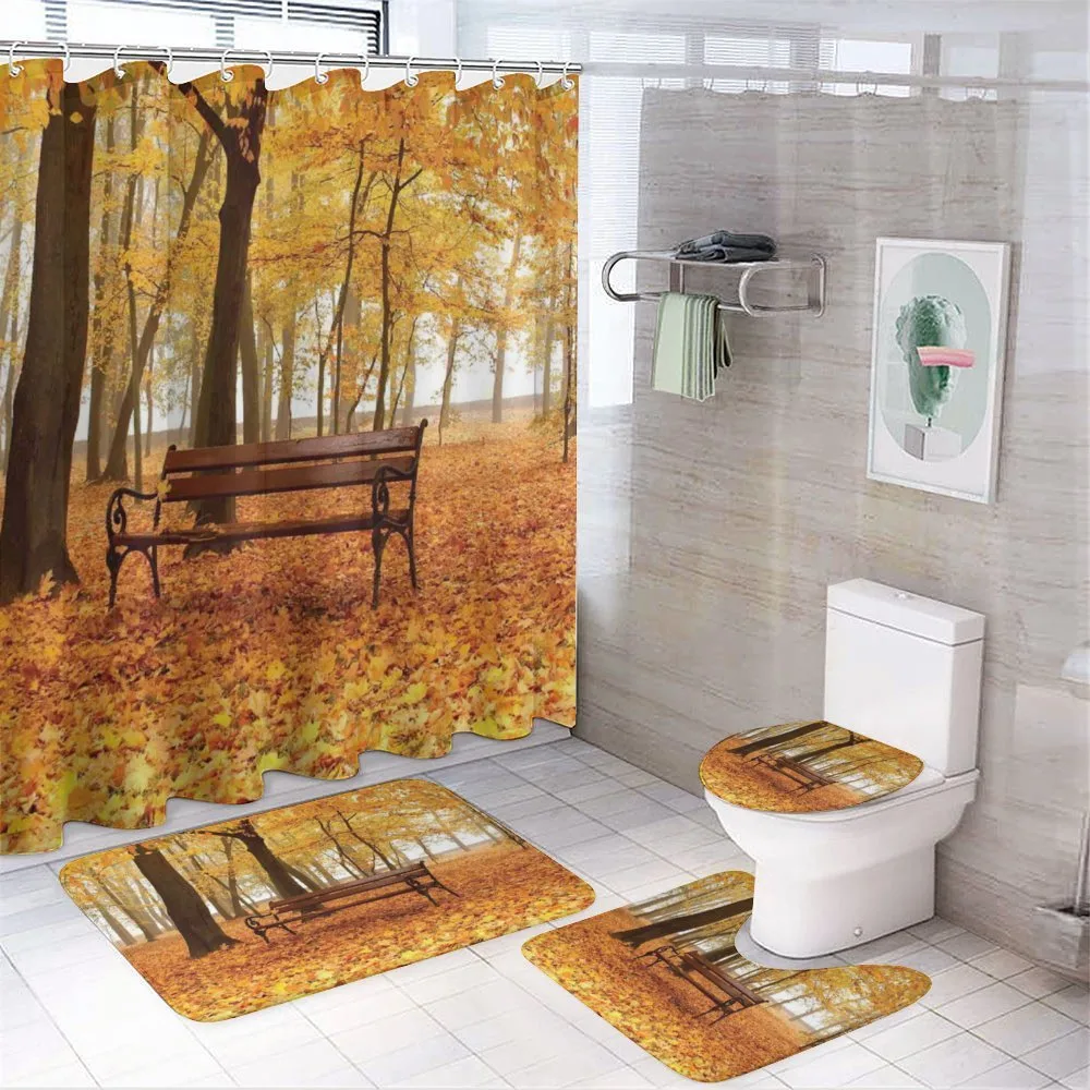 Misty Autumn Park Rustic — 4-Piece Bathroom Set preview