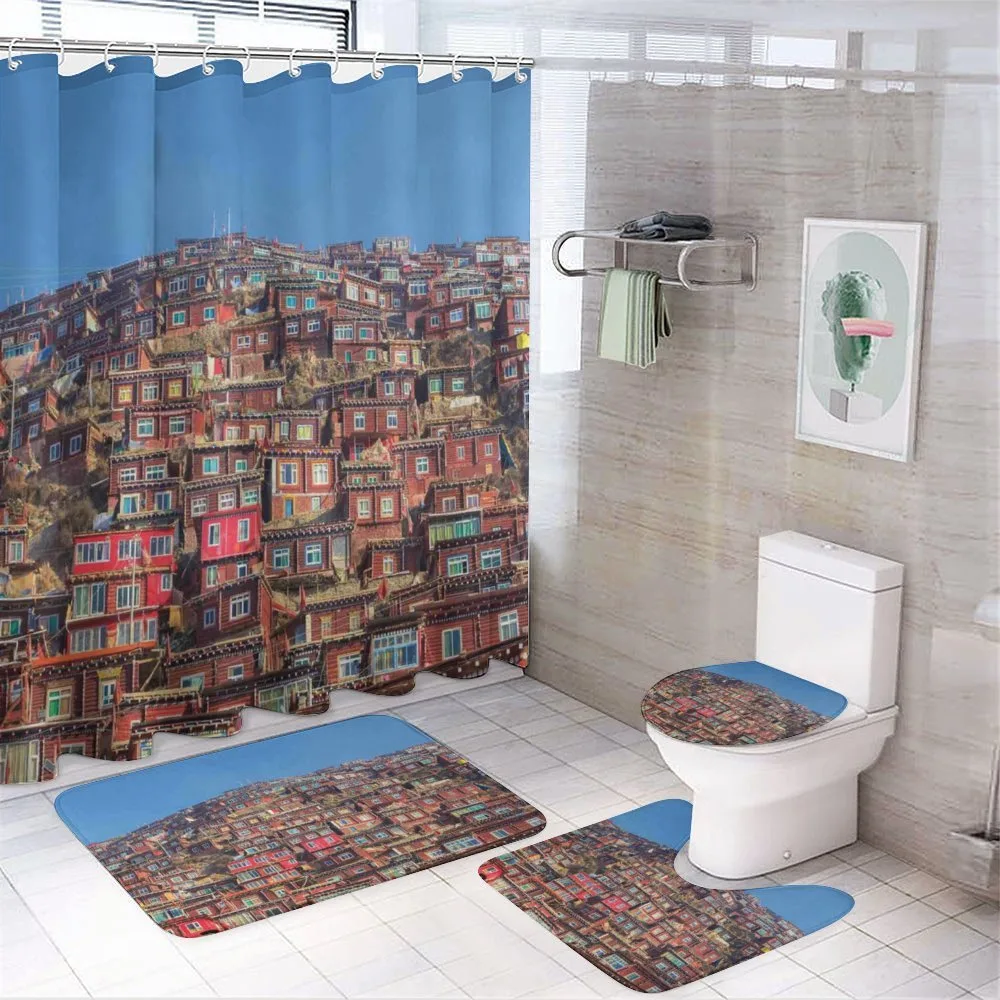 Old Houses Larung Gar — 4-Piece Bathroom Set preview