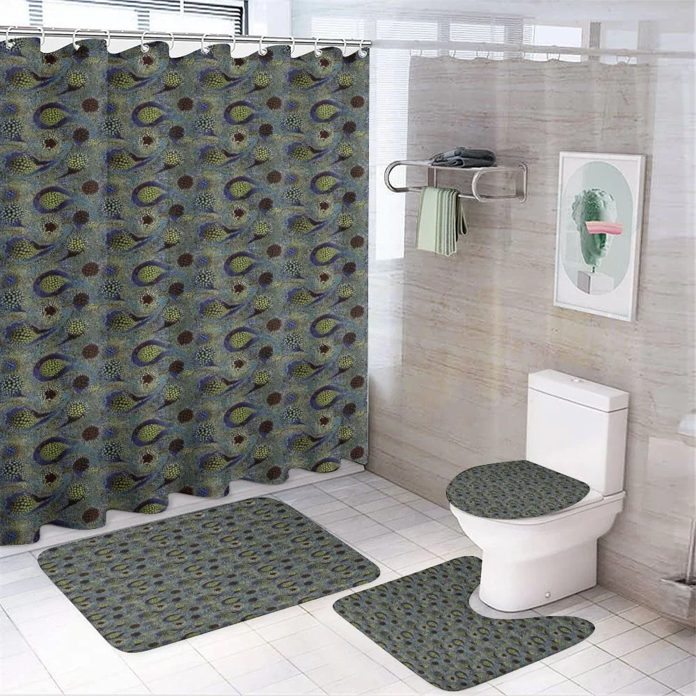 Oriental Teardrop Motif — 4-Piece Bathroom Set preview