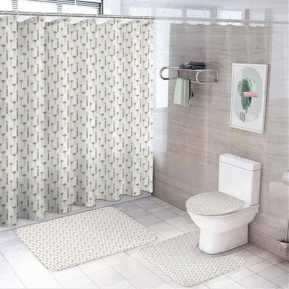 Paintbrushes on White Setting — 4-Piece Bathroom Set preview
