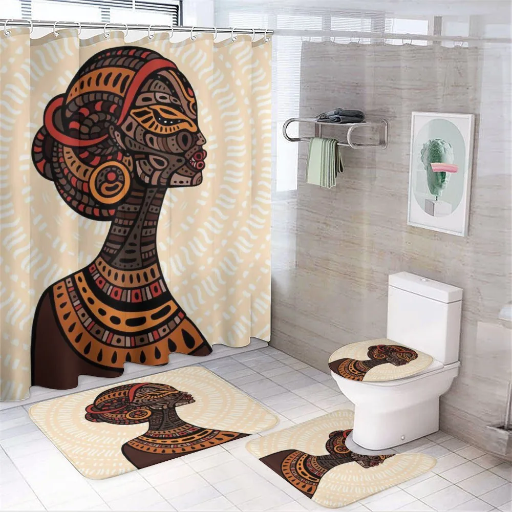 Portrait Folk Art — 4-Piece Bathroom Set preview