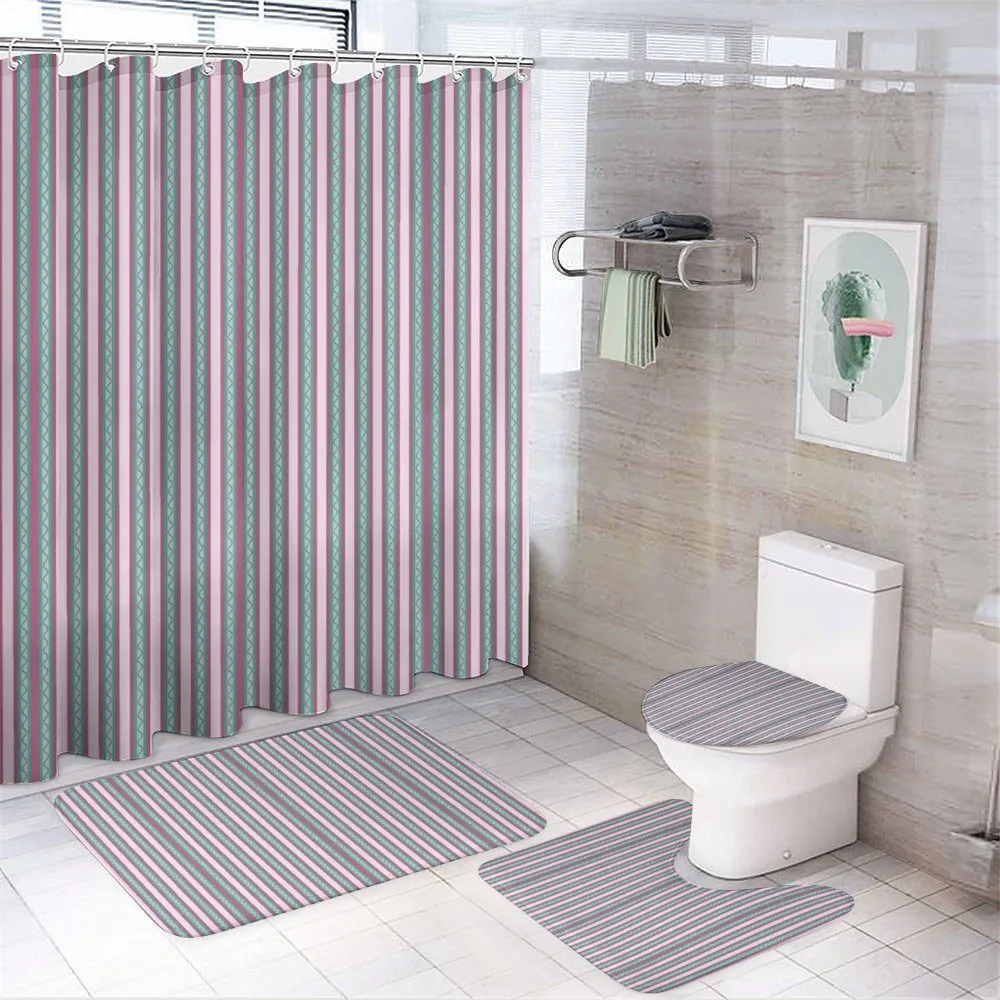 Romantic Stripes — 4-Piece Bathroom Set preview