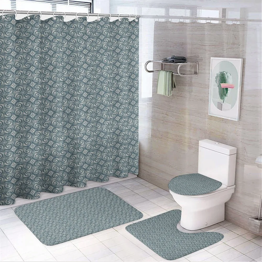 Swirled Stripes Abstract — 4-Piece Bathroom Set preview