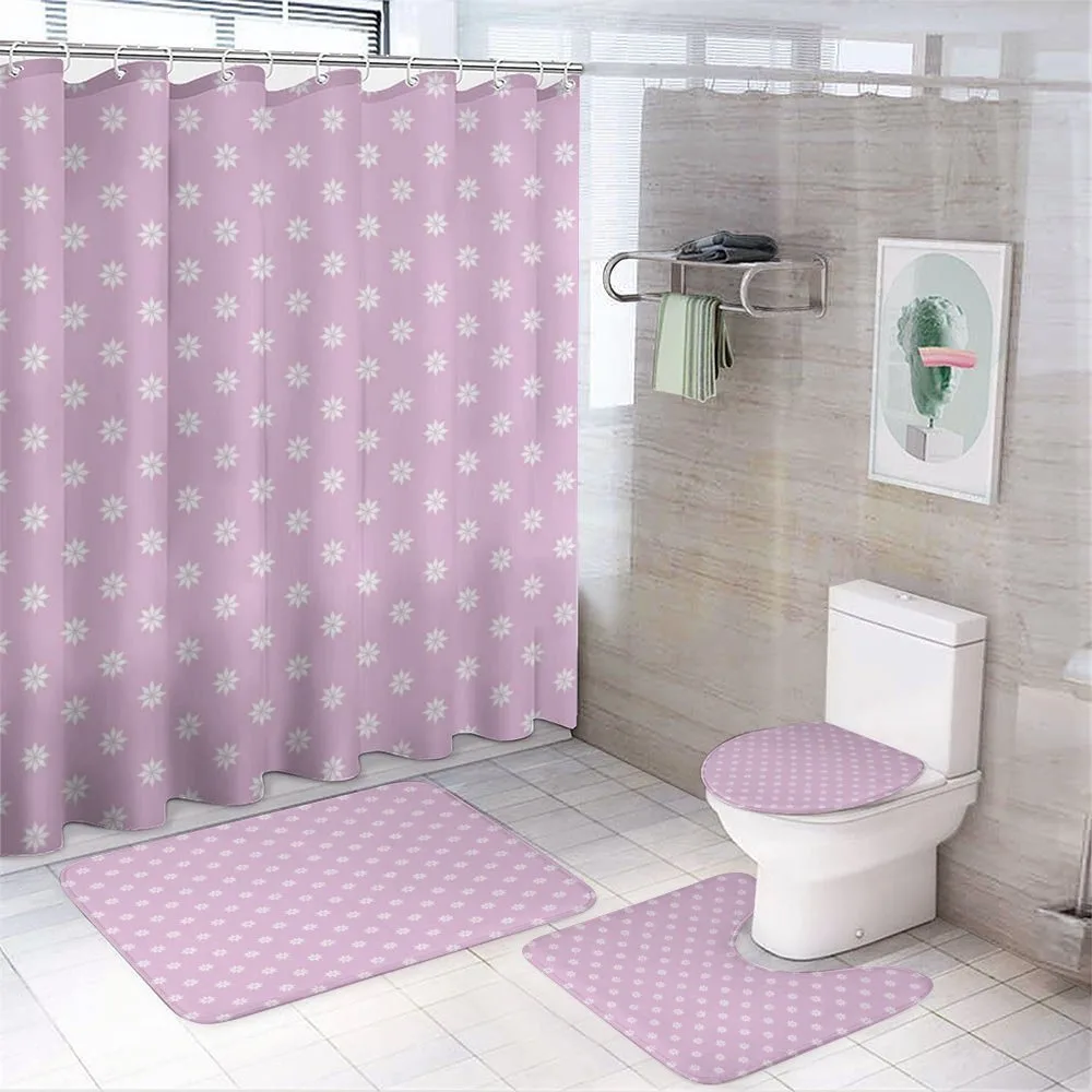 Abstract Fractal Circle 4-Piece Bathroom Set product video