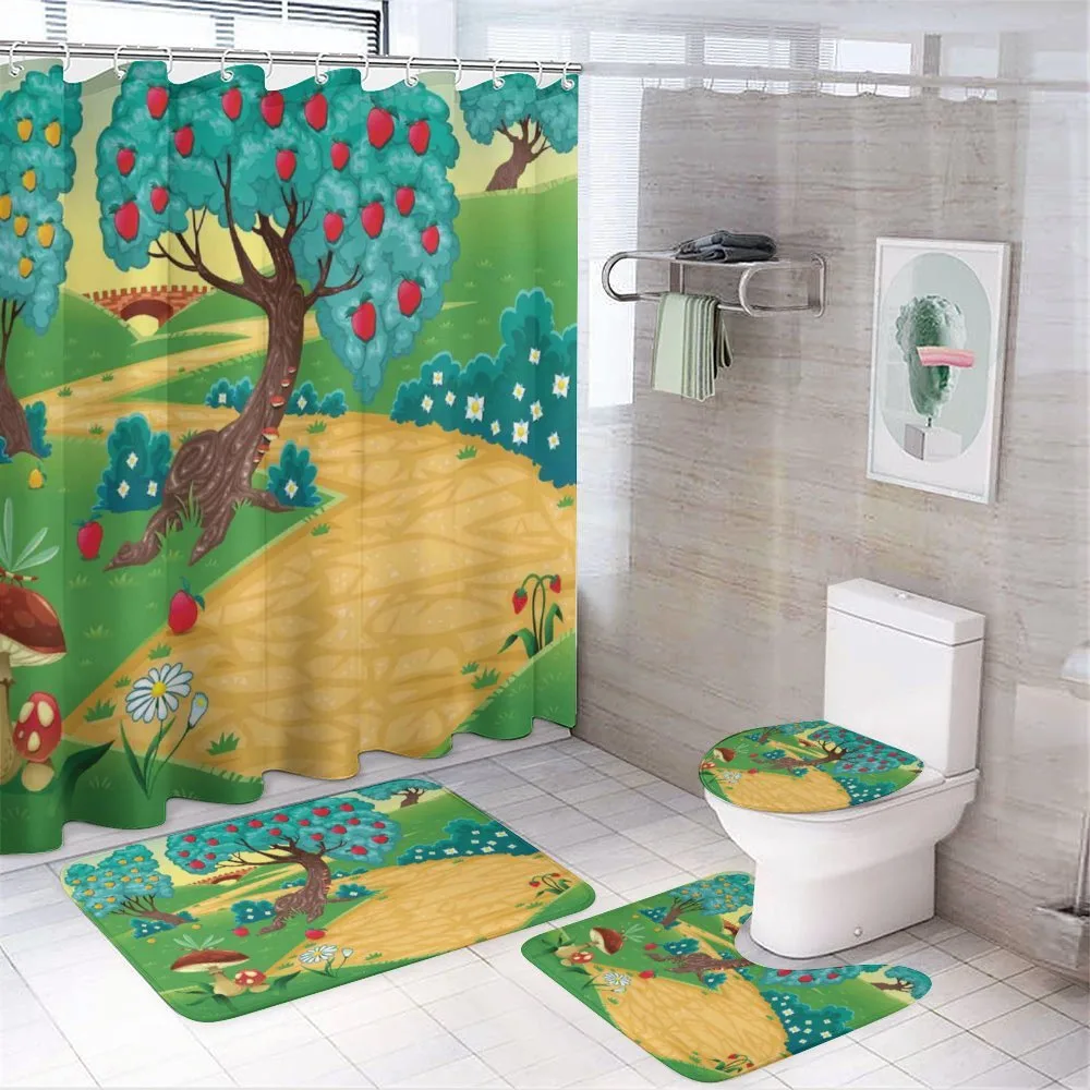 Apple Tree and Dragonfly — 4-Piece Bathroom Set preview