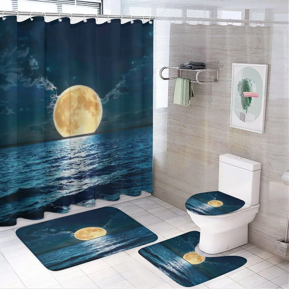 Magic Super Moon Design — 4-Piece Bathroom Set preview