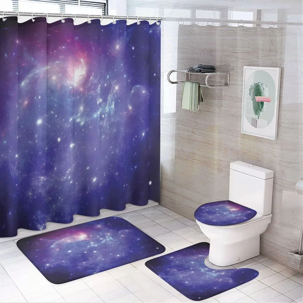 Milky Way Galaxy Stars — 4-Piece Bathroom Set preview