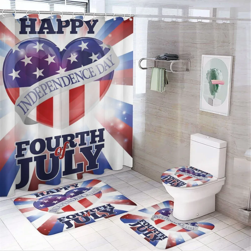 Patriotic Flag — 4-Piece Bathroom Set preview