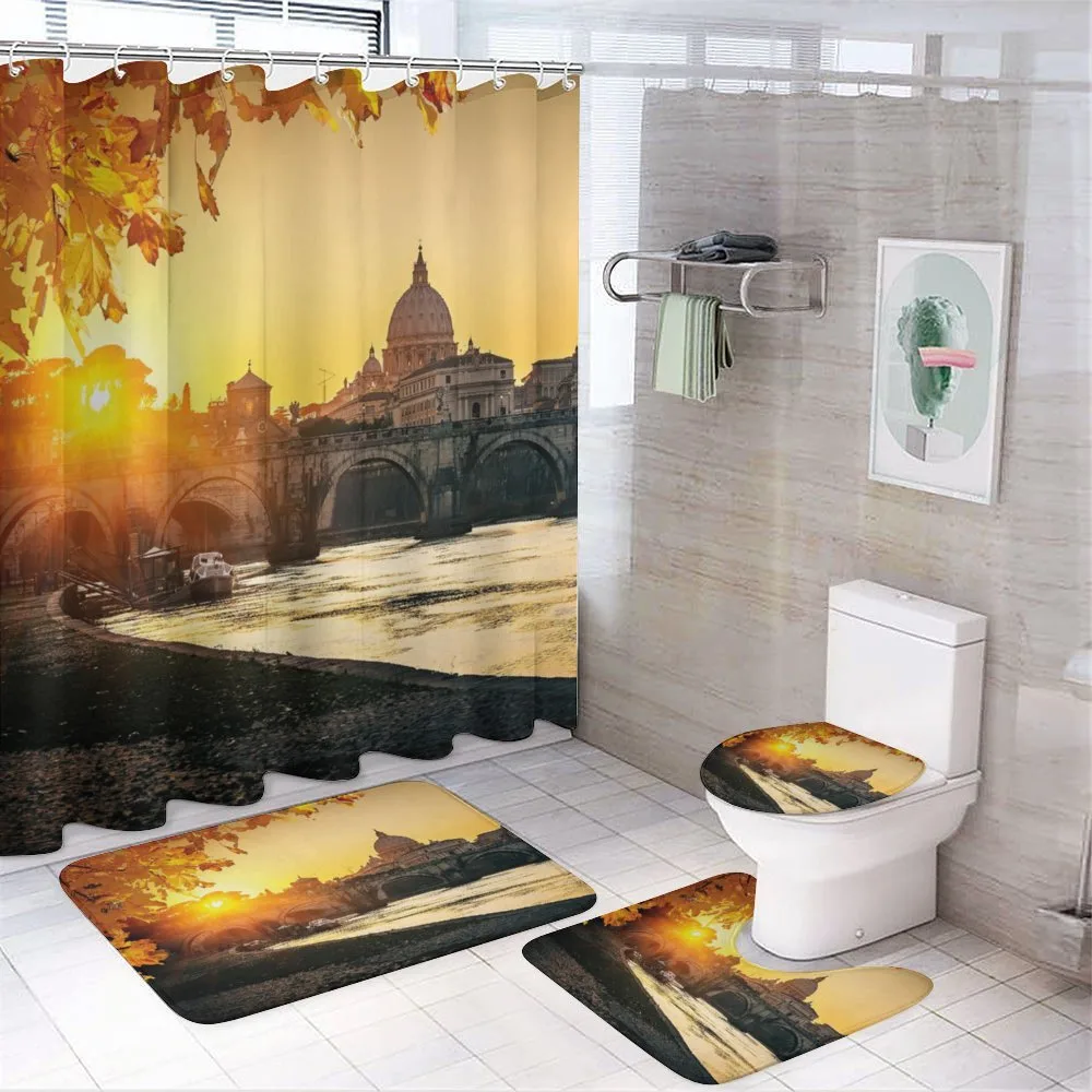 Sunset Tiber River Rome — 4-Piece Bathroom Set preview