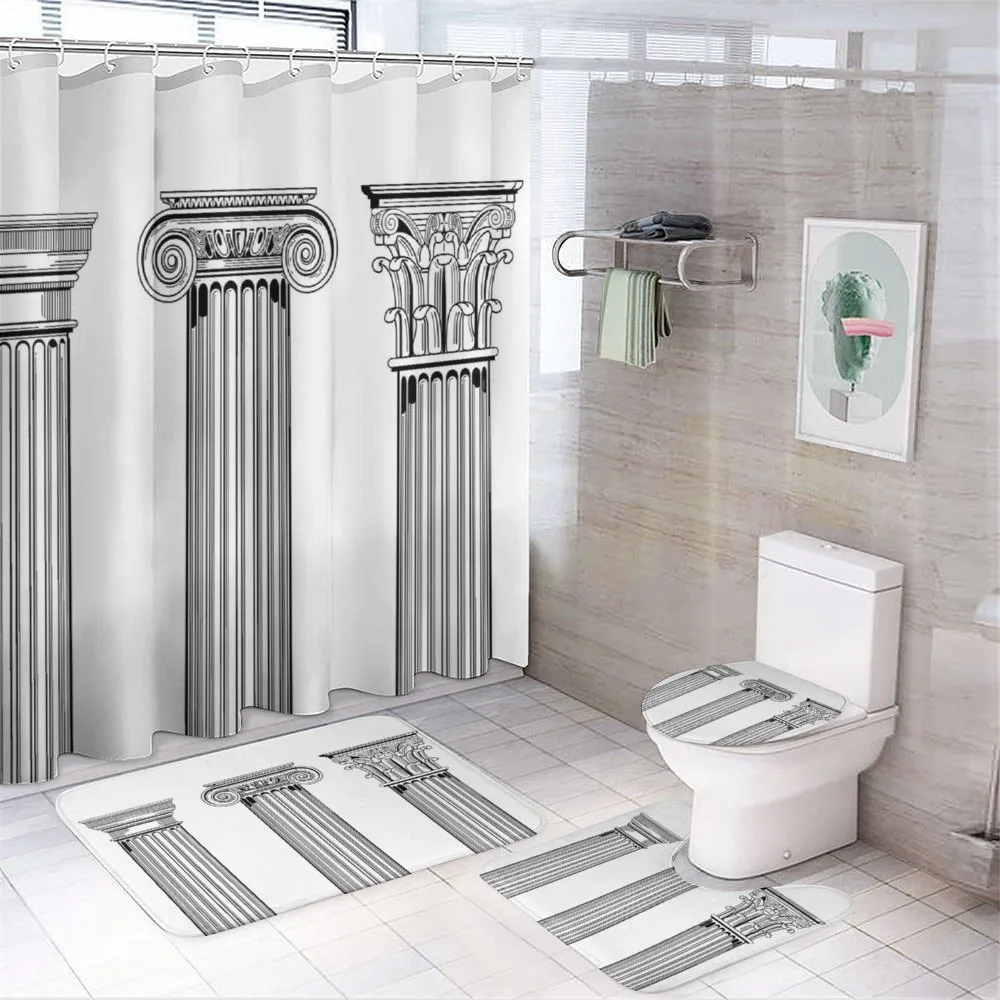 Antique Column Capitals 4-Piece Bathroom Set product video
