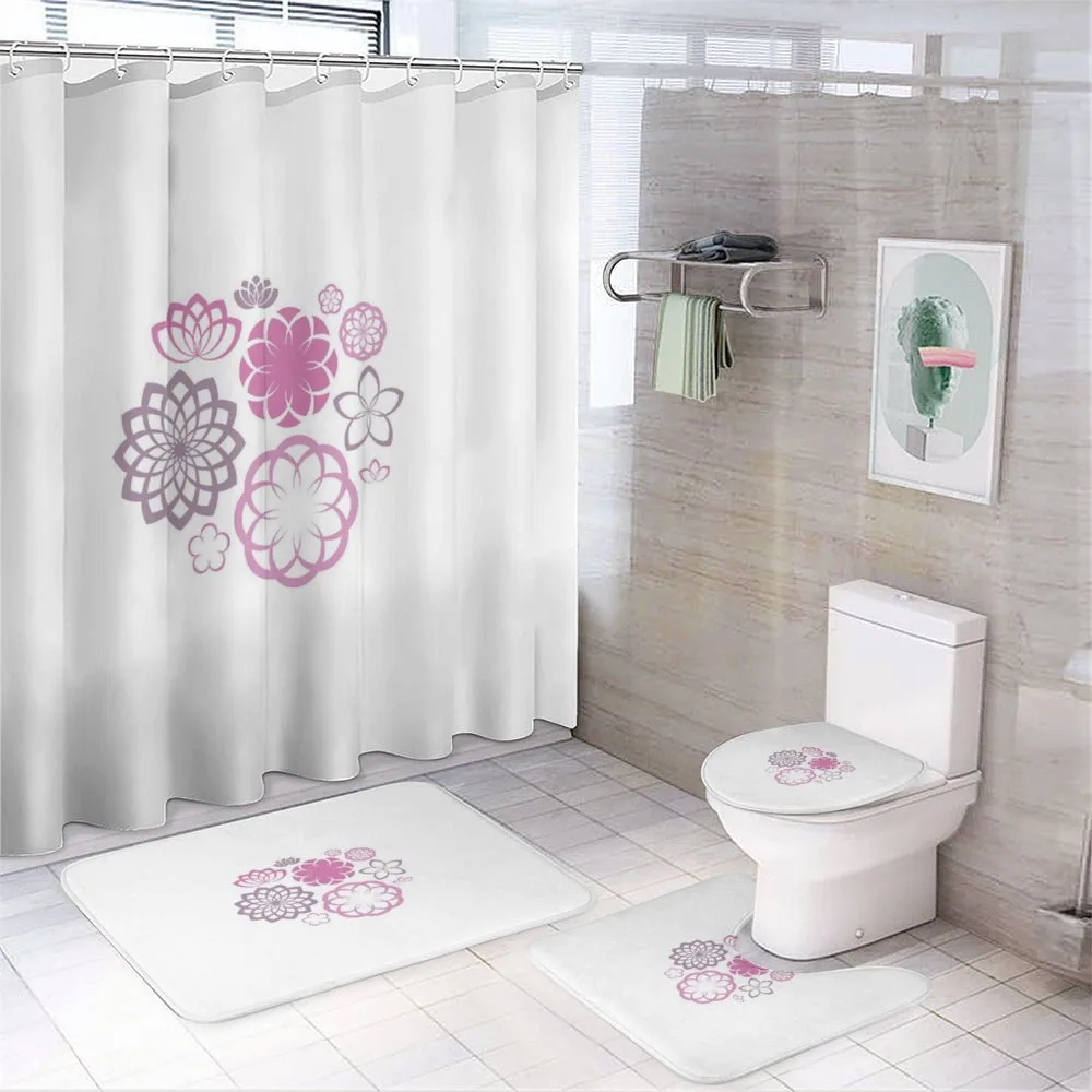 Chrysanthemums Lilies — 4-Piece Bathroom Set preview