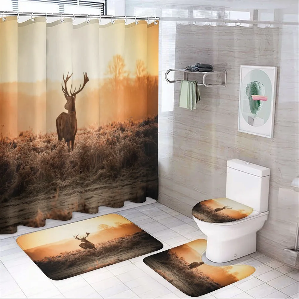 Deer Morning Sun — 4-Piece Bathroom Set preview