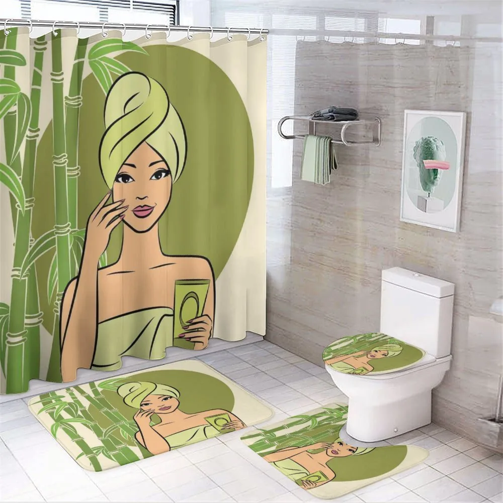 East Themed Beauty Lady — 4-Piece Bathroom Set preview