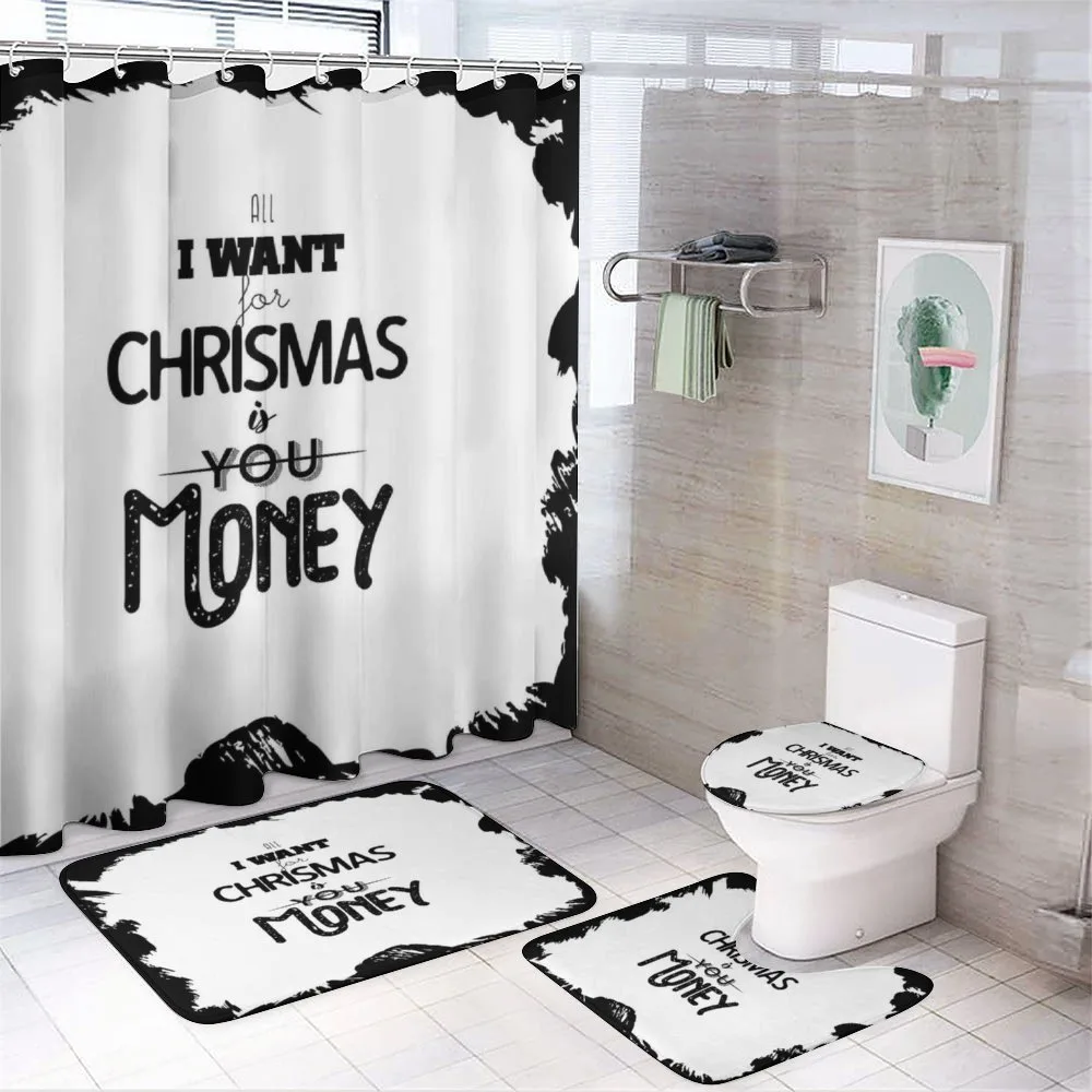 Humorous Words with Christmas — 4-Piece Bathroom Set preview